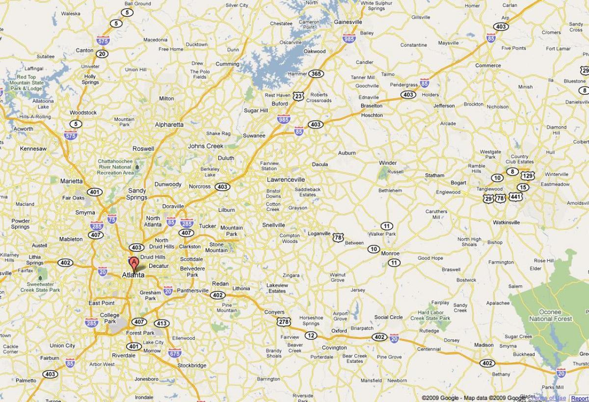 peta dari Atlanta ga