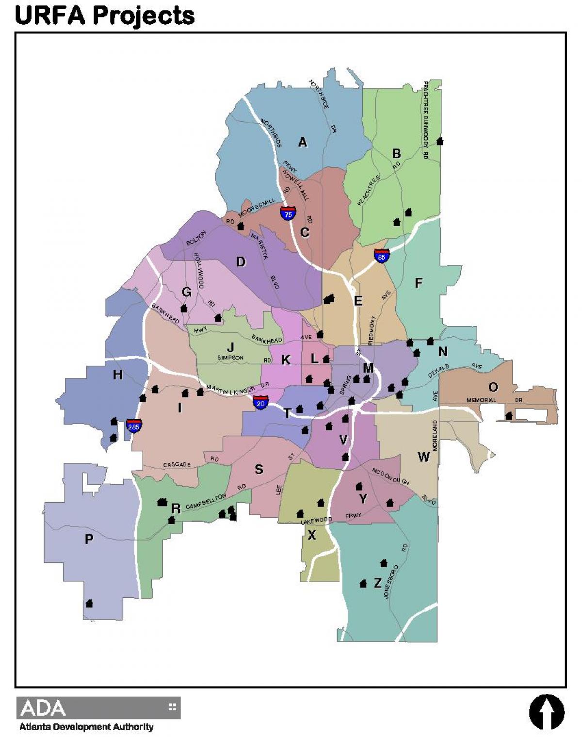 peta dari Atlanta zona peta