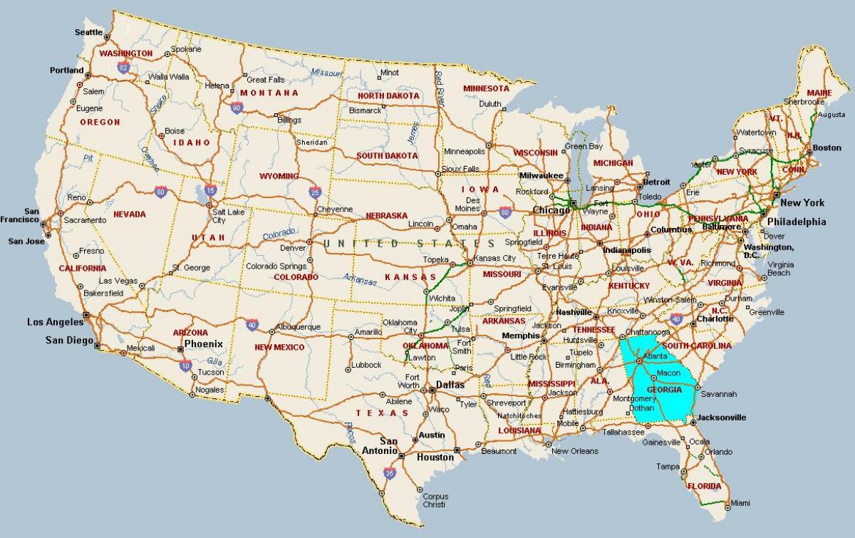 peta dari Georgia, amerika SERIKAT