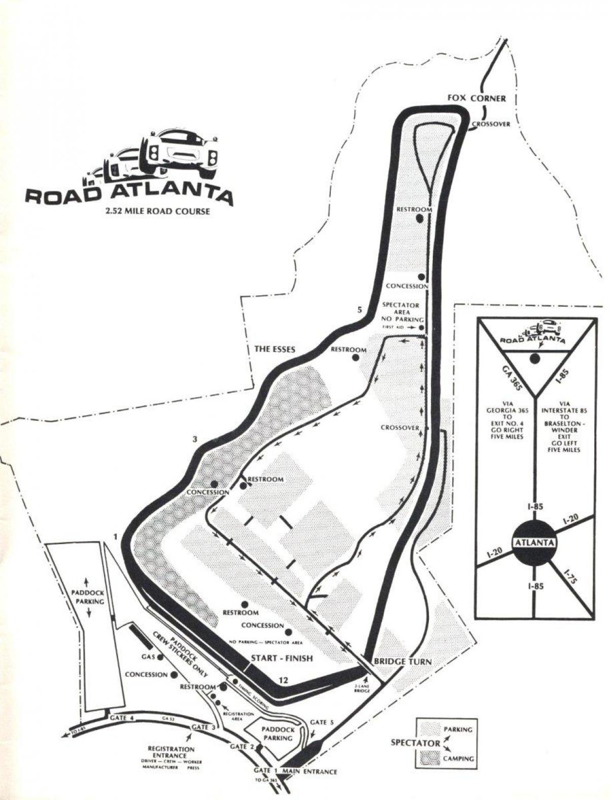 peta jalan Atlanta lagu
