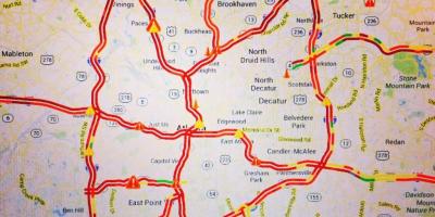 Peta lalu lintas Atlanta