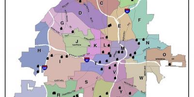 Peta dari Atlanta zona peta