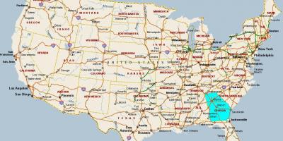 Peta dari Georgia, amerika SERIKAT
