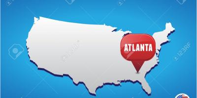 Atlanta di amerika SERIKAT peta