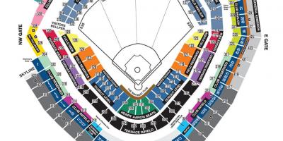 Braves stadion tempat duduk peta