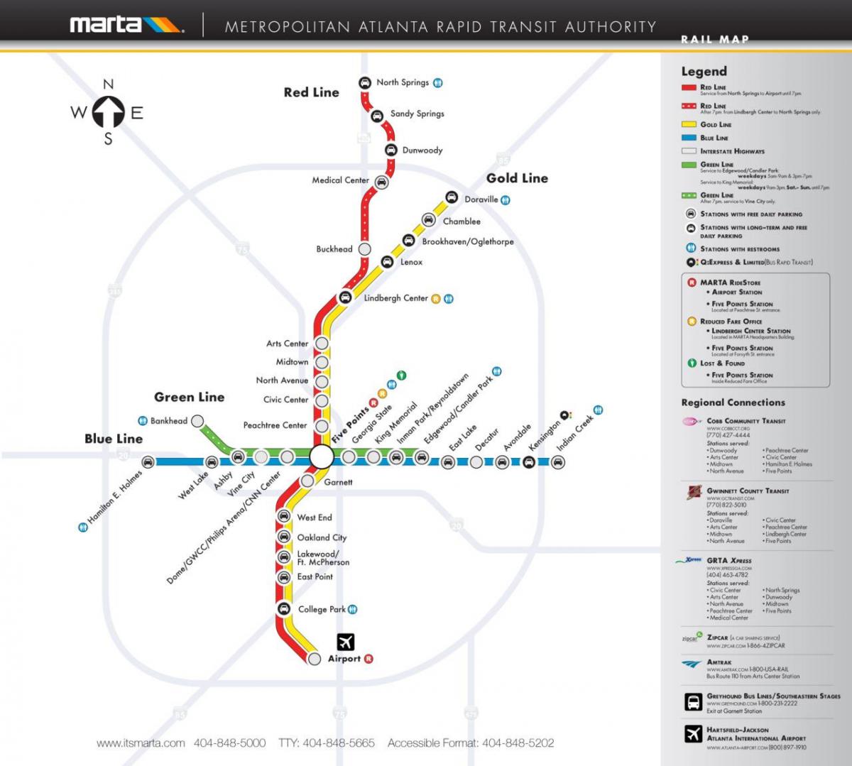 MARTA peta kereta bawah tanah